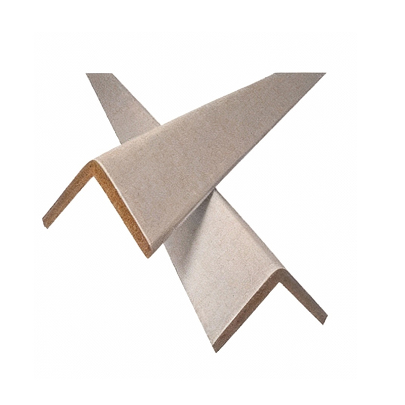 Protector de esquinas de papel con acabado blanco para envases de alta visibilidad