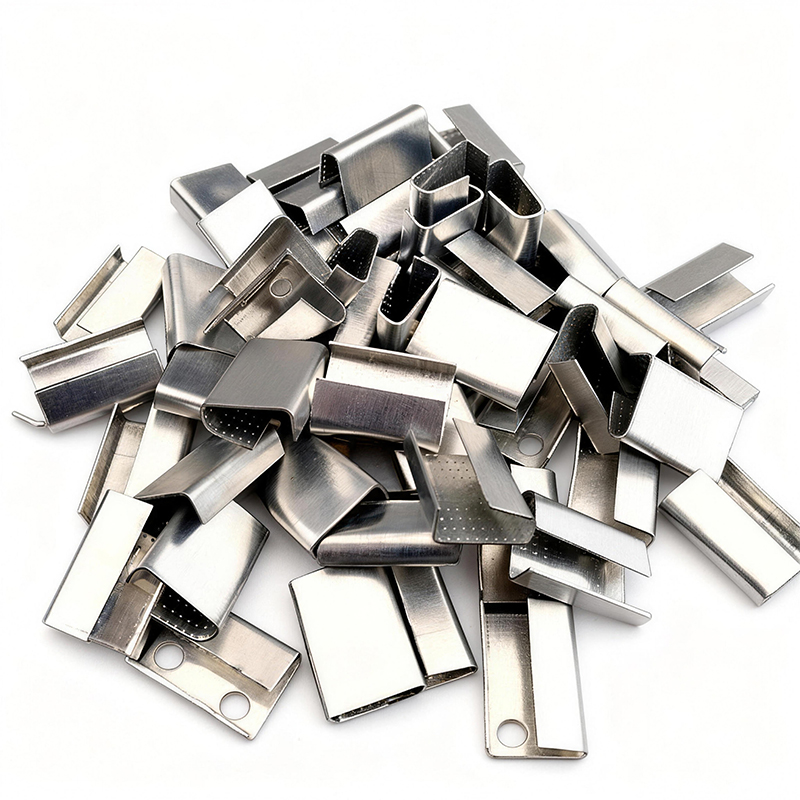 Hebilla de acero revestida de zinc para flejes de PET